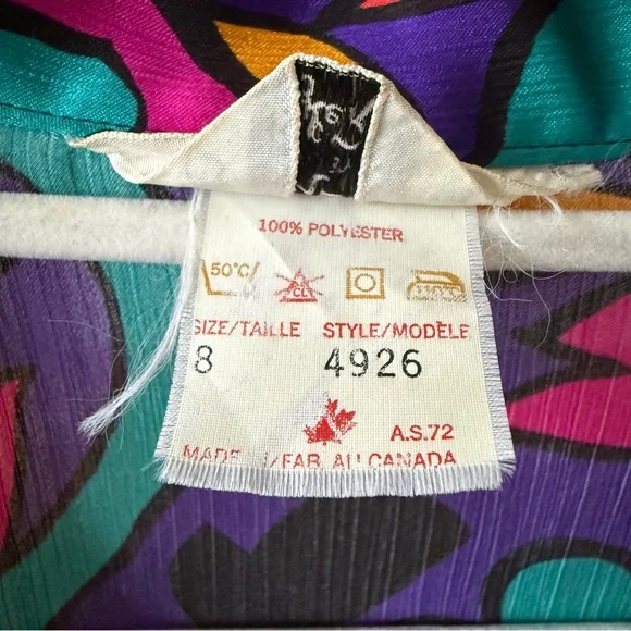 Colorful Abstract Print Women's Top - Picture 4 of 7